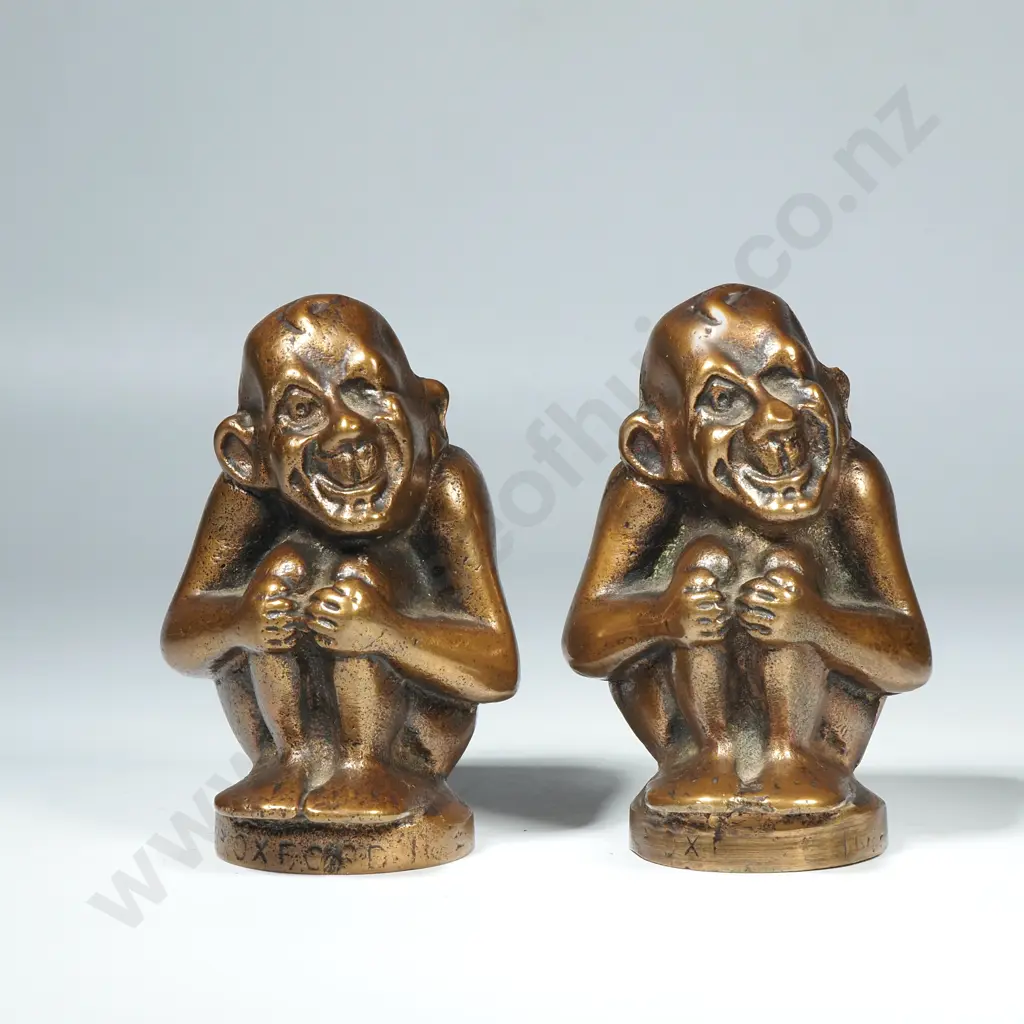 Pair of Small Brass Oxford Imps Image 1++