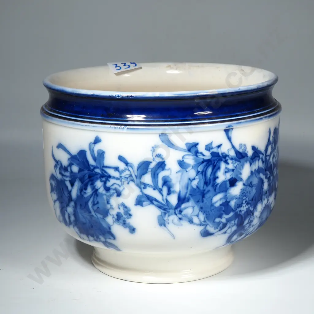 Vintage Royal Doulton Blue & White Jardiniere Image 1++