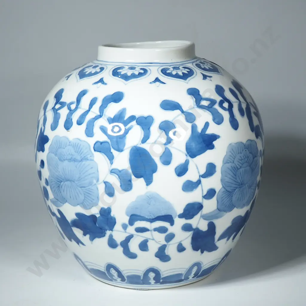 Blue & White Porcelain Jar Image 1++