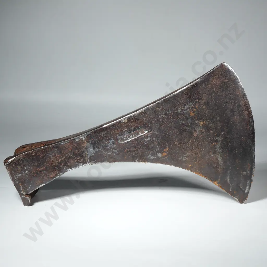 Antique Heavy  Hand Forged French Axe Head Image 1++