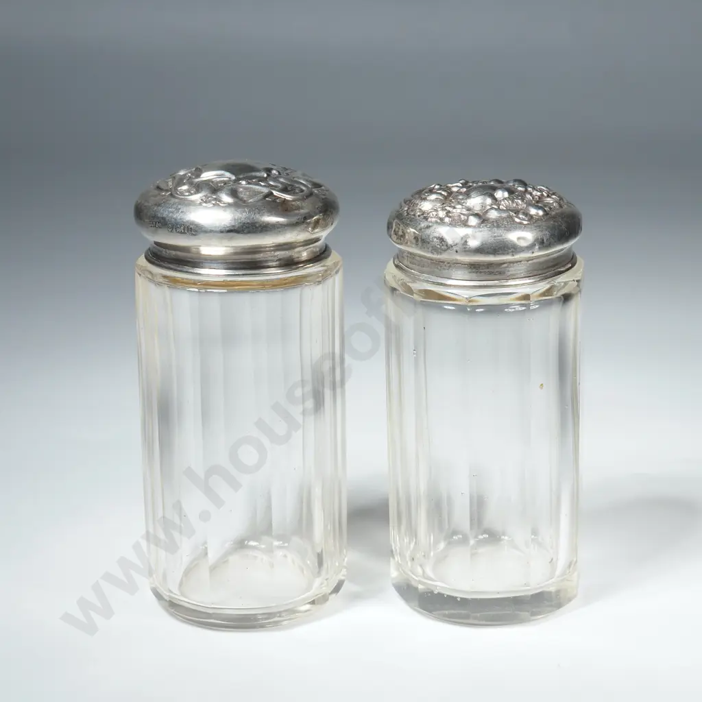 Sterling Silver Lidded Toilet Jars Image 1++