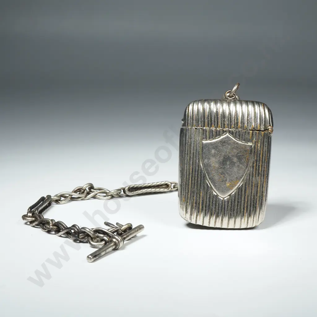 Fob Chain & Vesta - Marked Mexican Silver  Image 1++