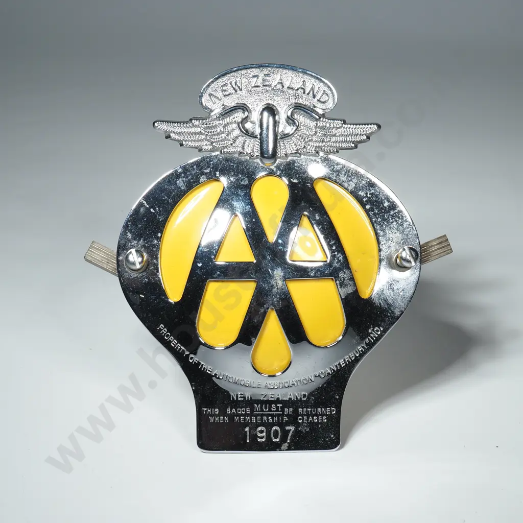 Vintage AA Membership Car Badge 1907 Image 1++