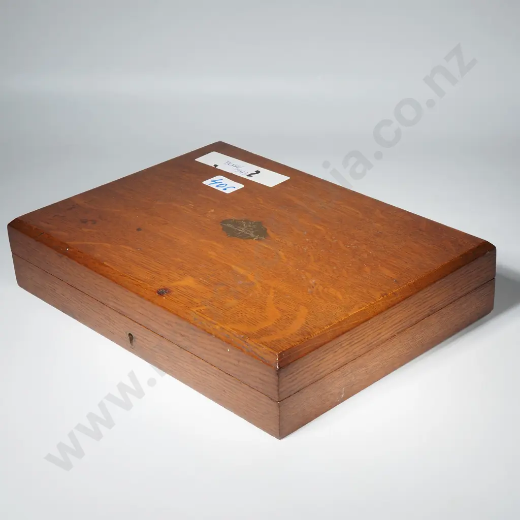 Mother of Pearl Fish Forks & Knives in Original Wooden Case Image 1++