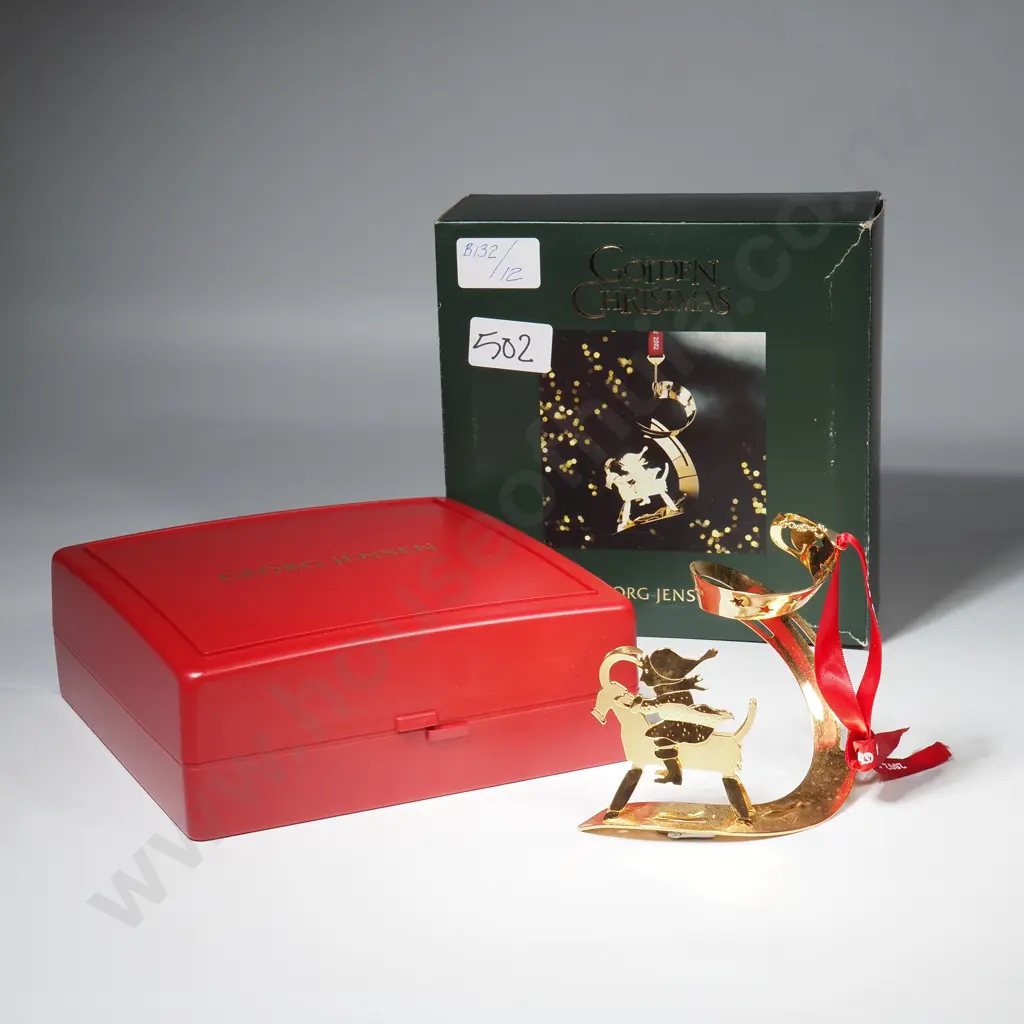 Boxed Georg Jensen 2002 Christmas Decoration - 'Christmas Bustle' Image 1++