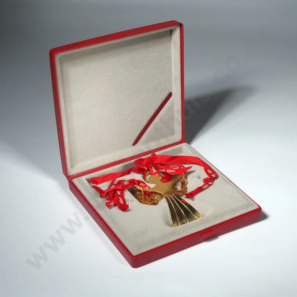 Boxed Georg Jensen 2002 Christmas Decoration - 'Angel Bright' Image 1++