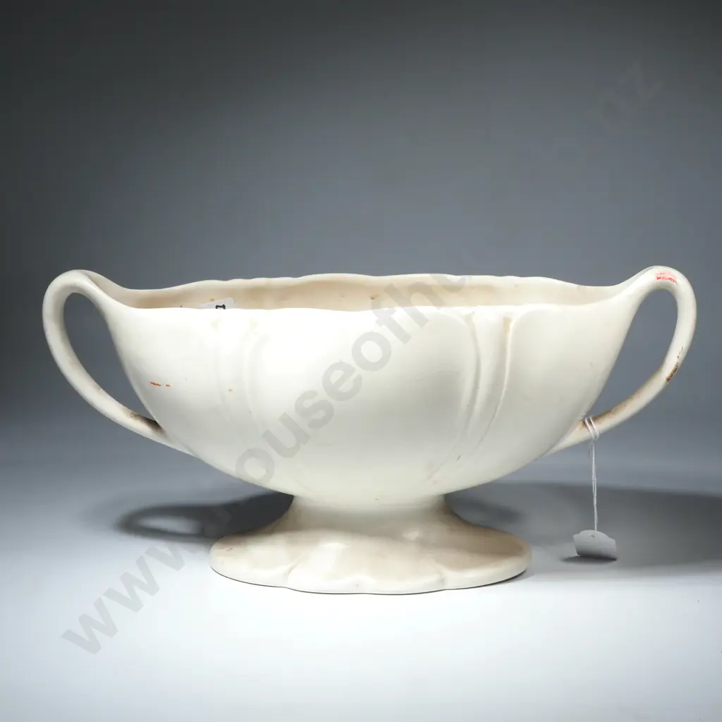 Beswick White Ceramic Trough Vase Image 1++