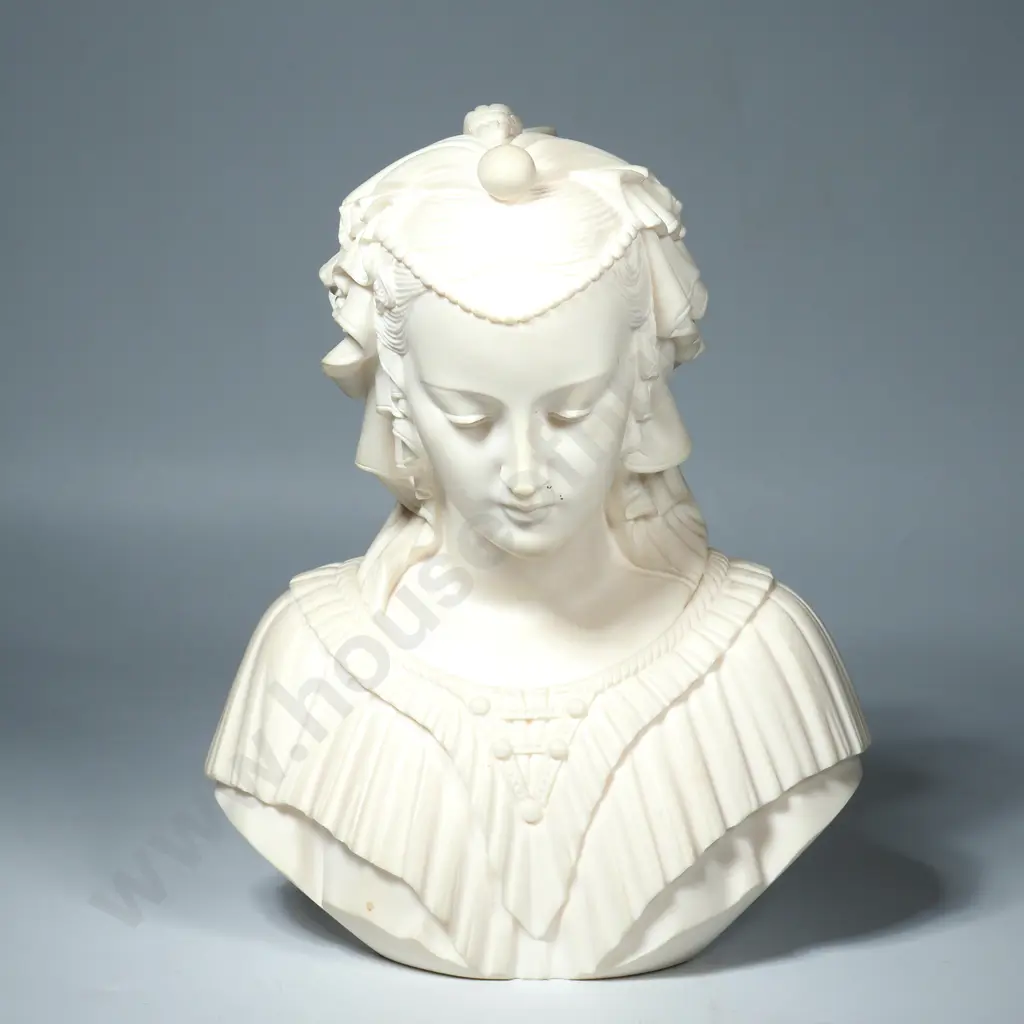 Alabaster Bust - Angelica Maria, Signed A Giannelli Image 1++