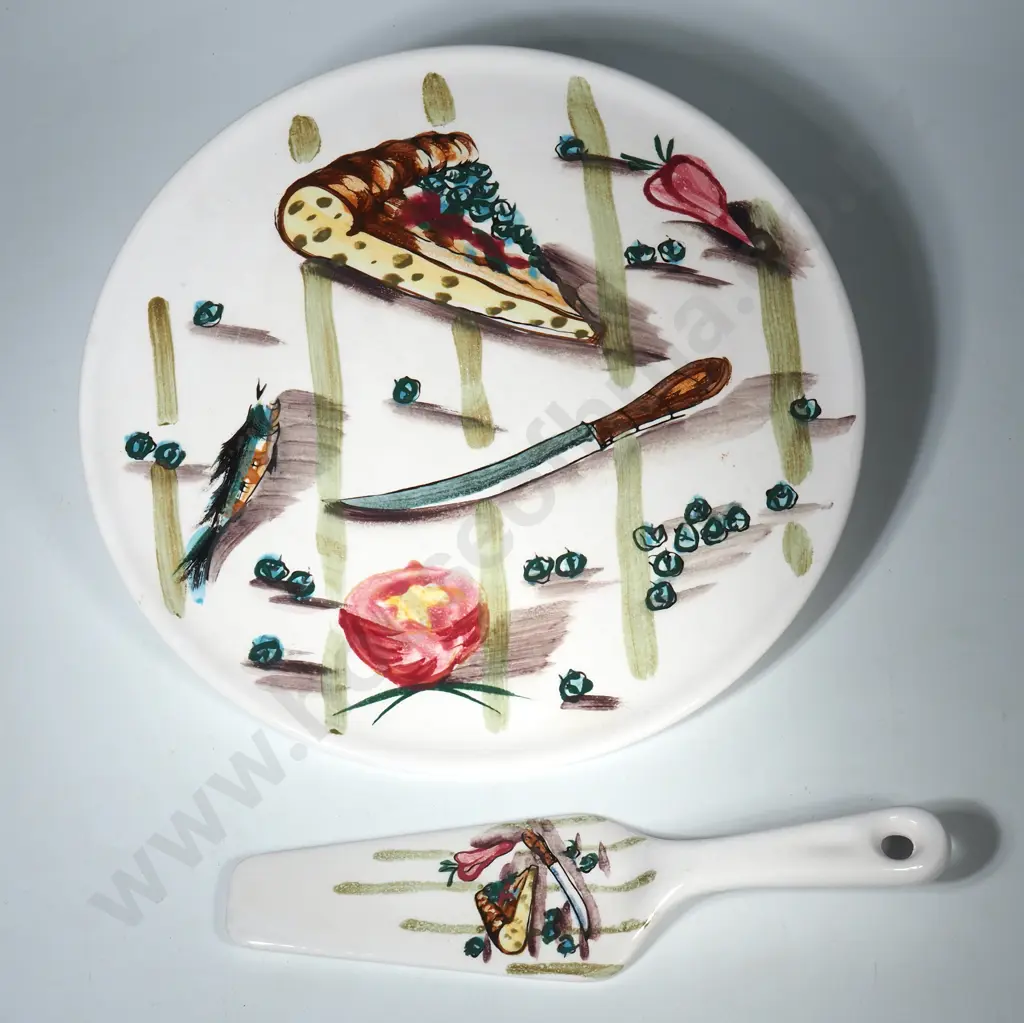 Mid Century Ceramic Serving Dish & Platter Image 1++
