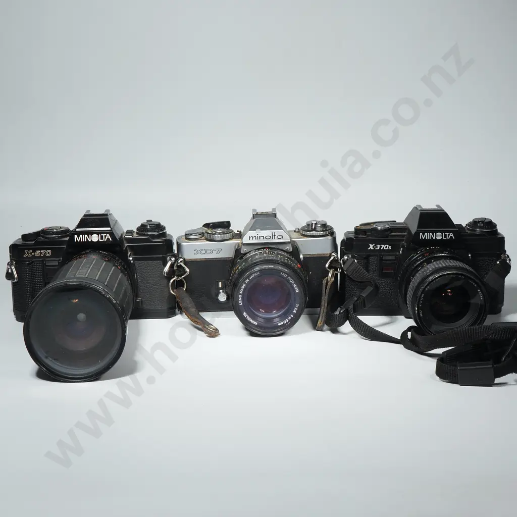 Three Minolta Cameras - XD7, X-570, X-370s Image 1++