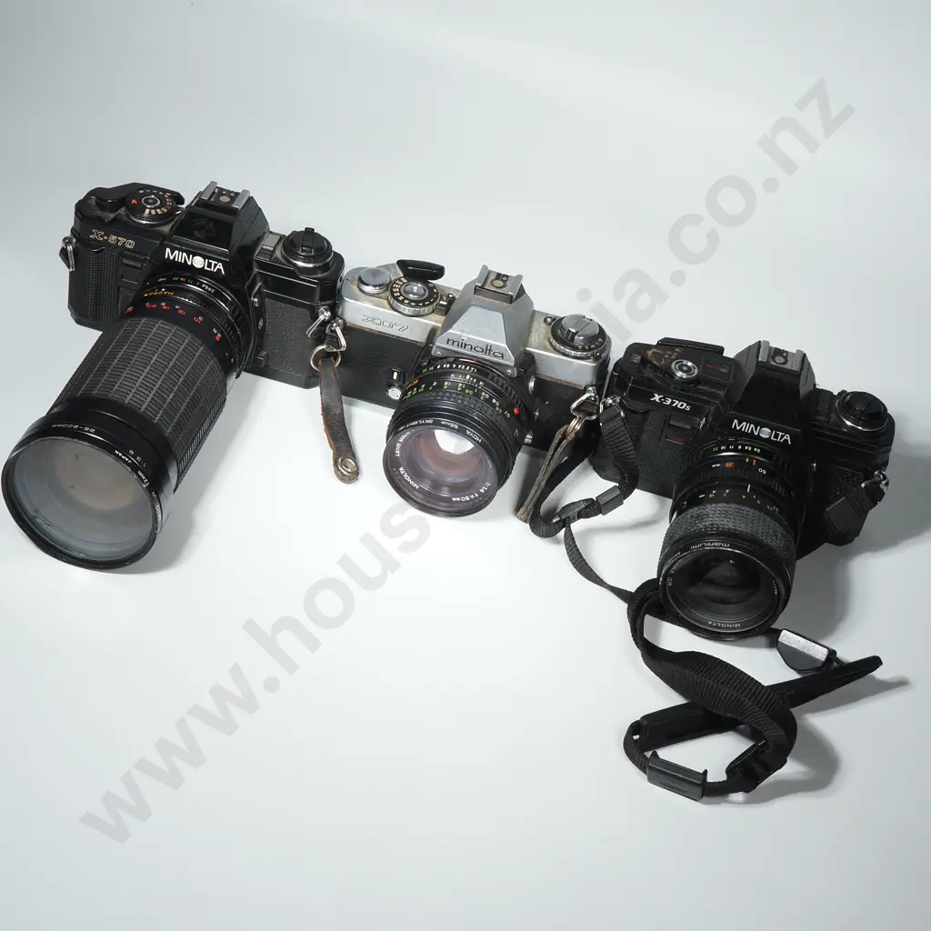 Three Minolta Cameras - XD7, X-570, X-370s Image 1++