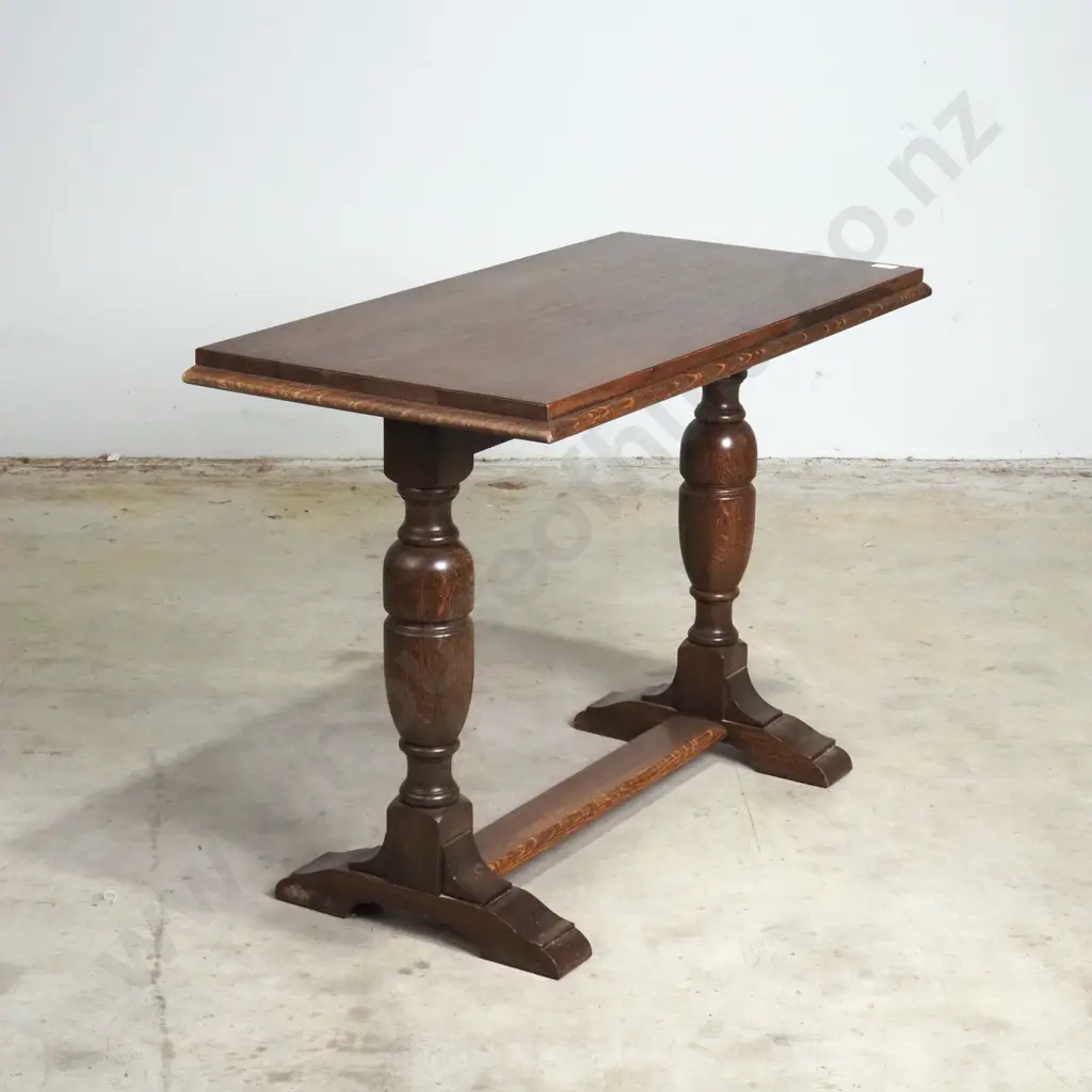 Vintage Oak Jacobean Style Hall Table Image 1++