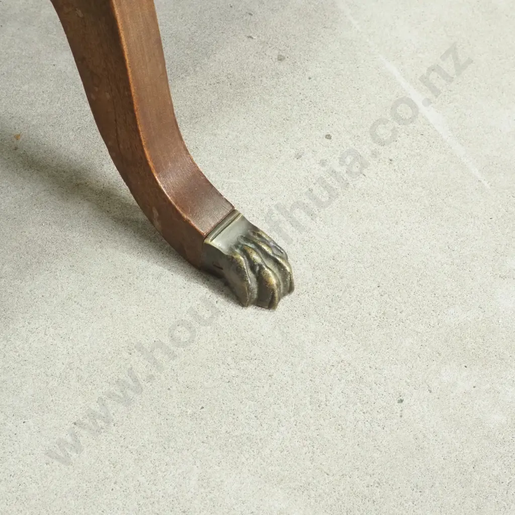 Vintage Mahogany & Oak Coffee Table w Lyre Ends Image 1++