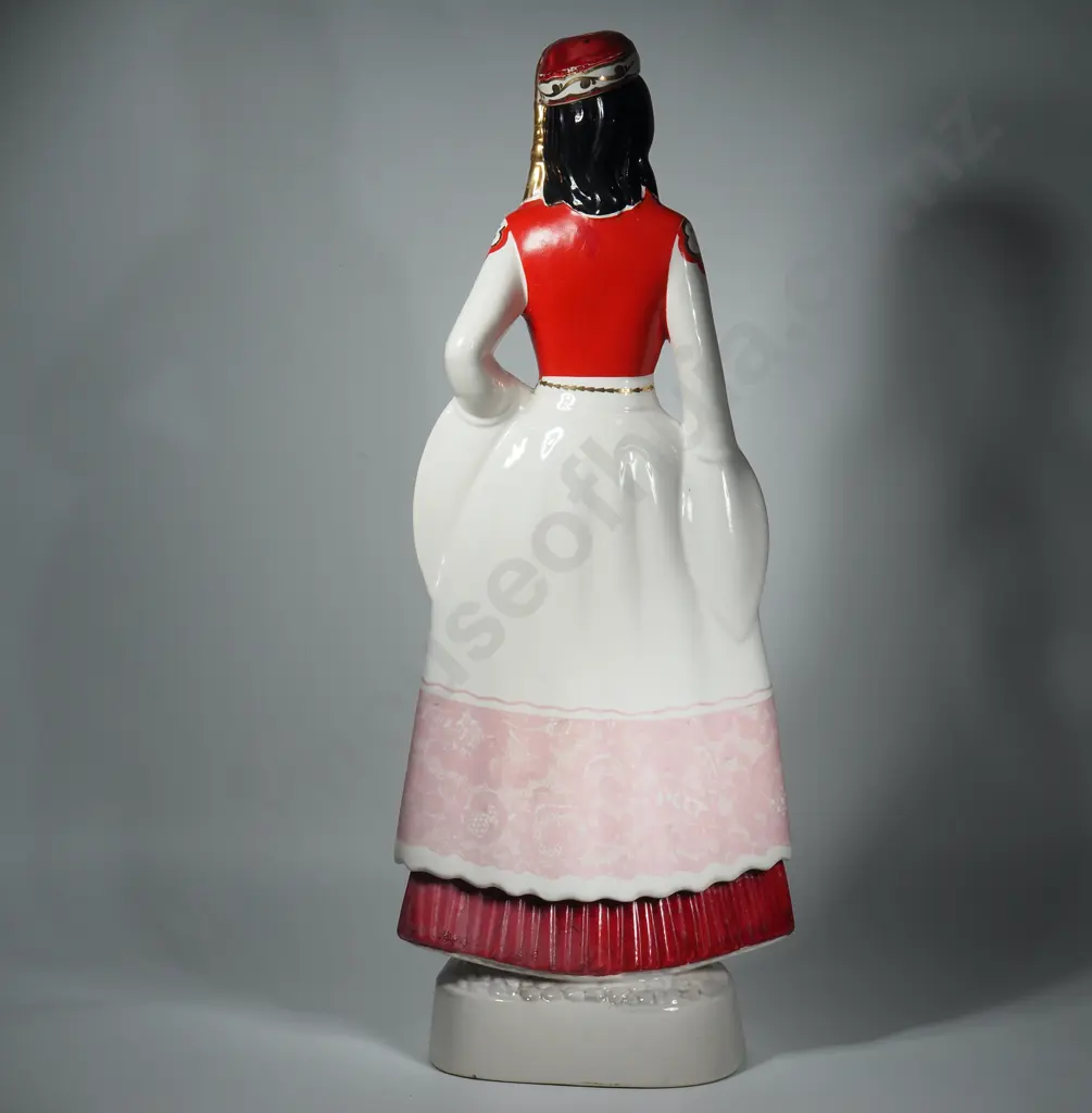 Metaxa Greek Liquor Decanter in the Form of a Local Girl  Image 1++