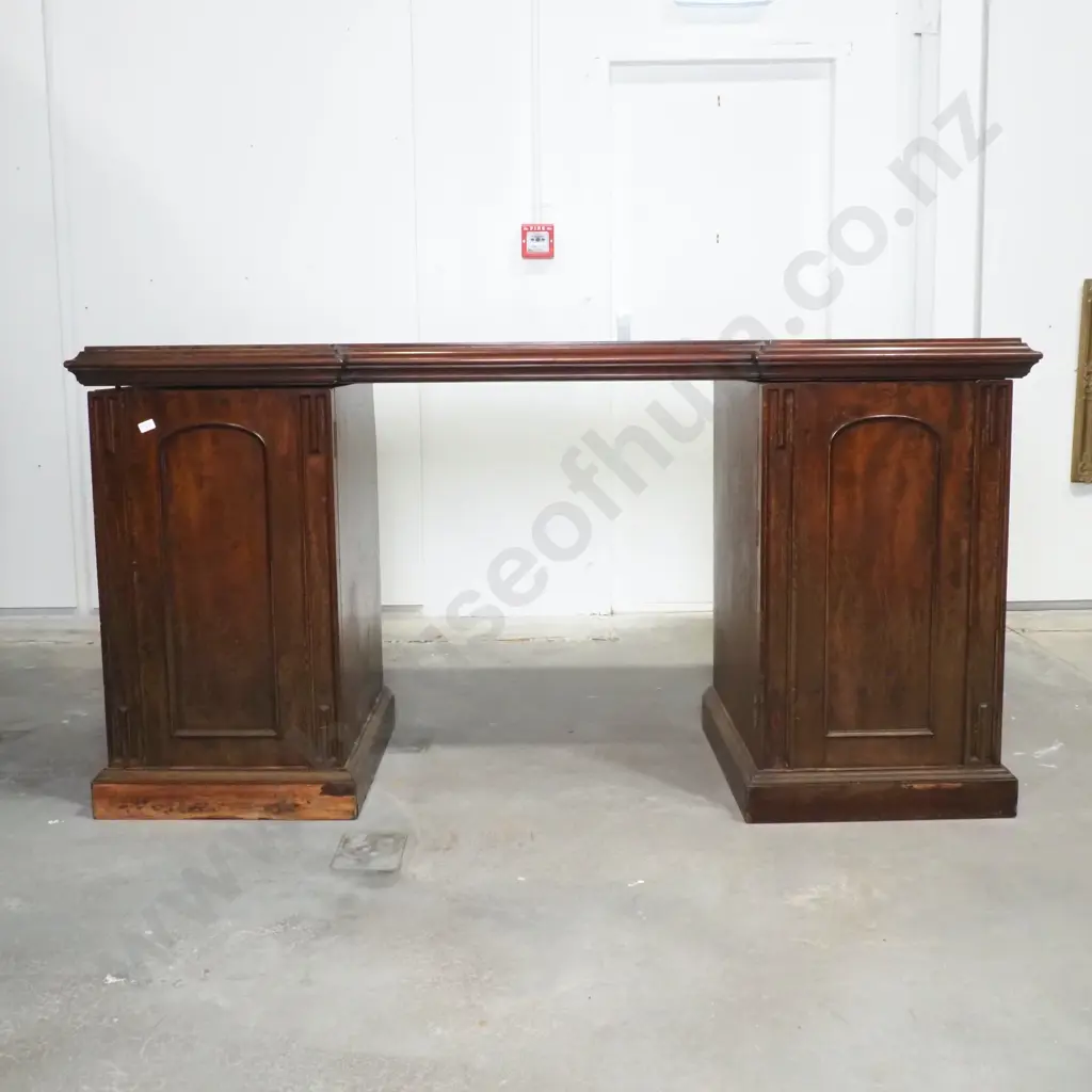 Antique Victorian Mahogany Pedestal Sideboard Image 1++