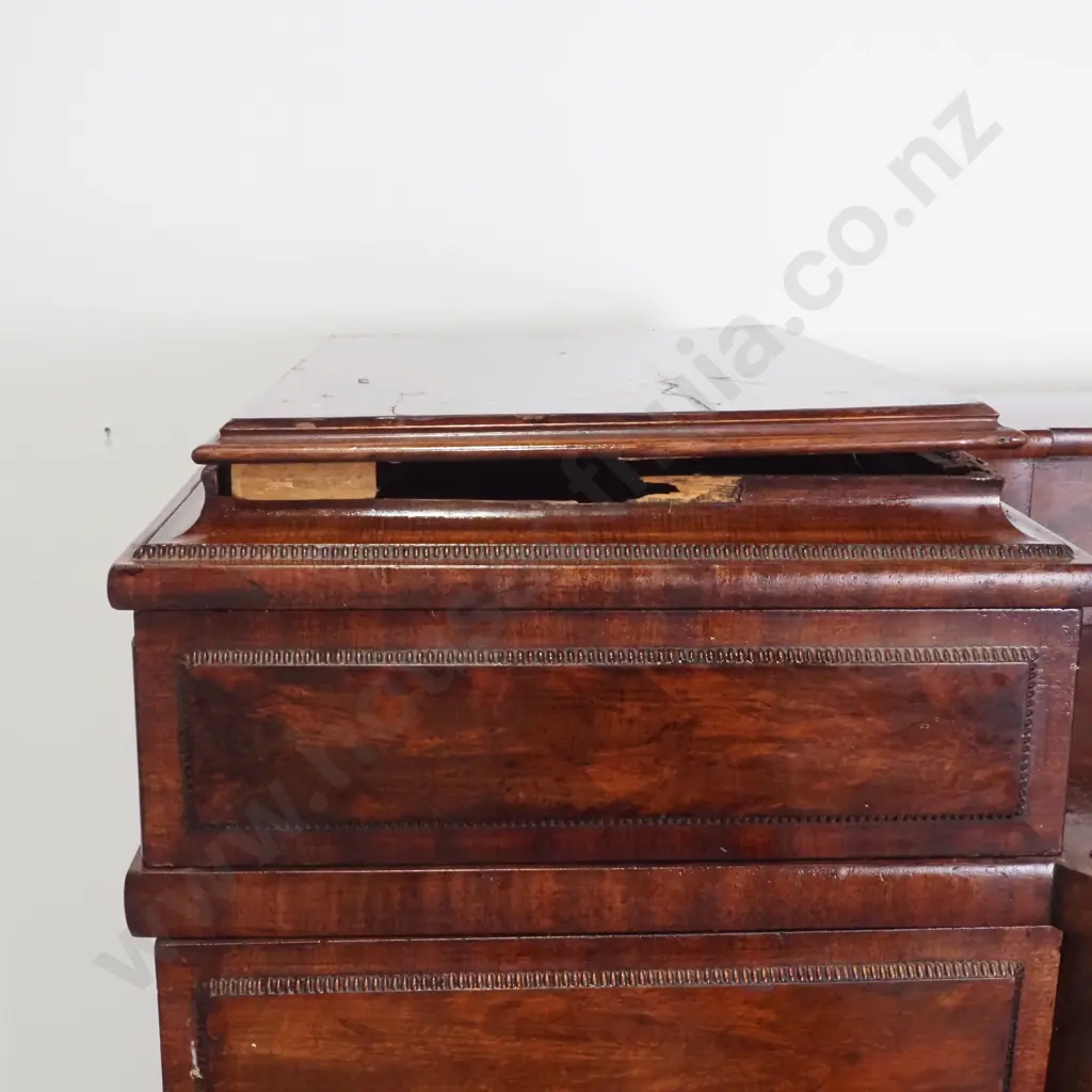 Antique Victorian Mahogany Pedestal Sideboard Image 1++