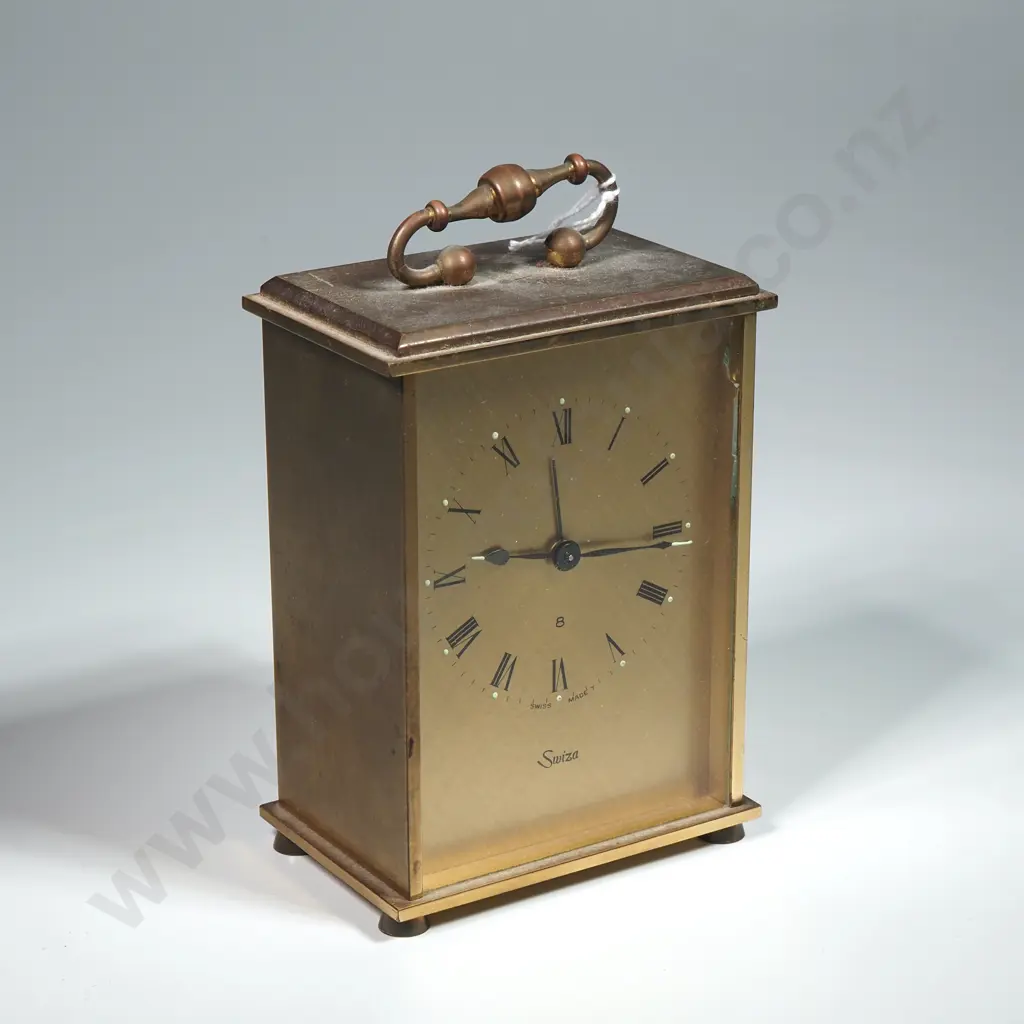Swiss Swiza Brass Cased Carriage Clock Image 1++