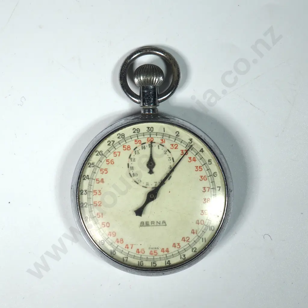 Vintage Chrome Berni Swiss Made Mechanical Stopwatch  Image 1++