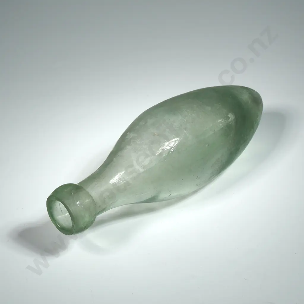 Early Green Torpedo Bottle w Air Bubbles Image 1++