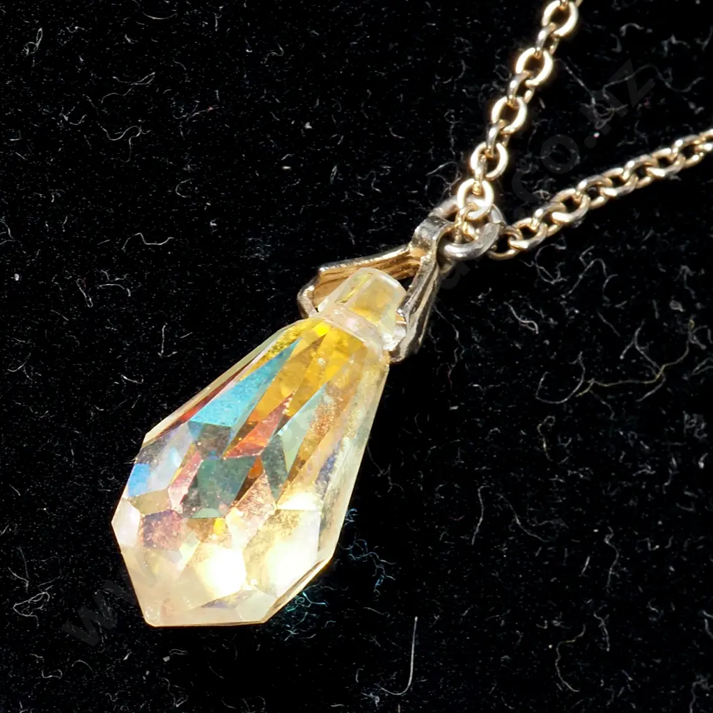 Necklace Featuring A Facetted Clear Pendant. Possibly From Charles Rennie Mackintosh Store Image 1++