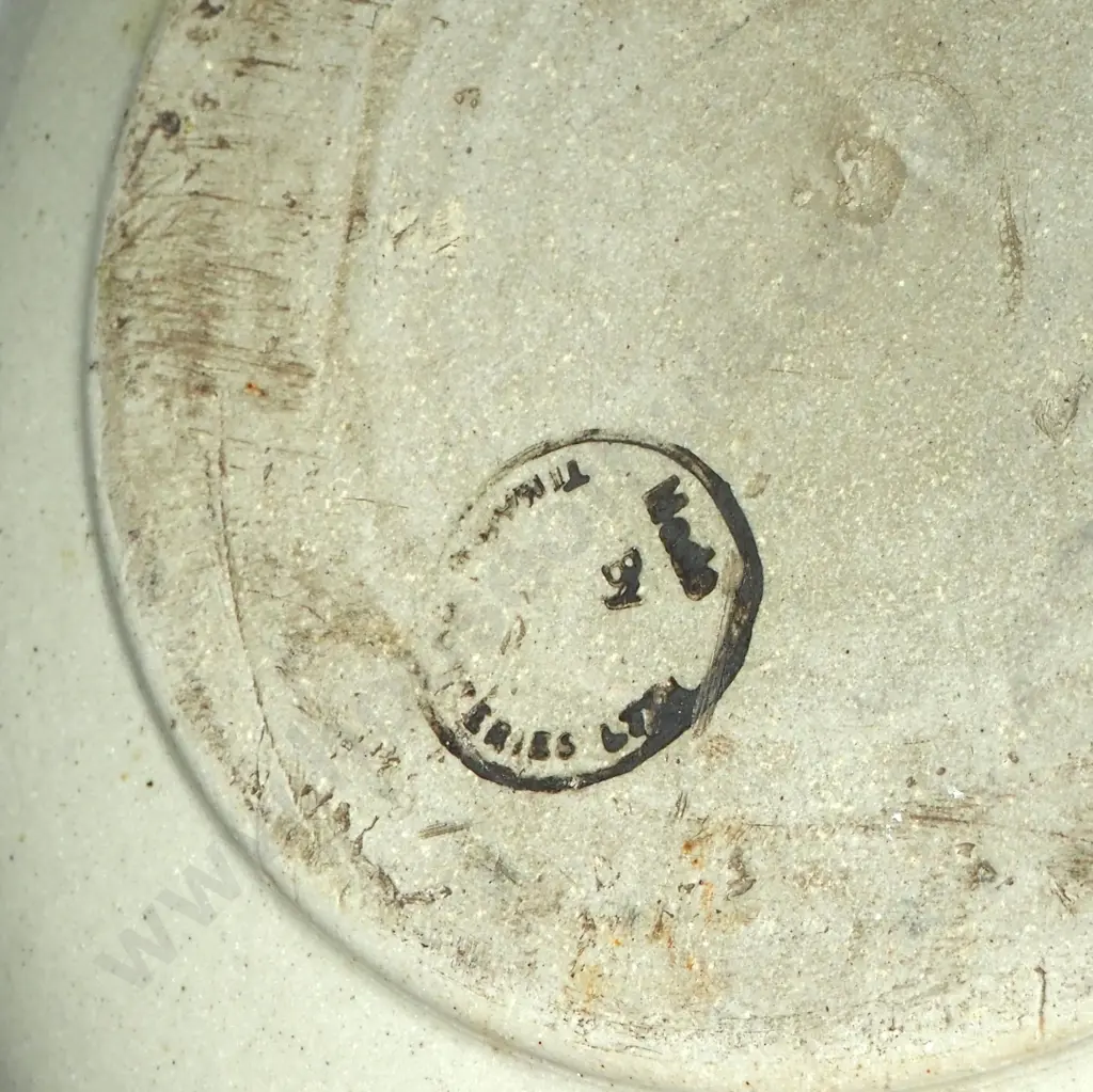 Round Stoneware Hot Water Bottle. Made By Timaru Potteries Image 1++