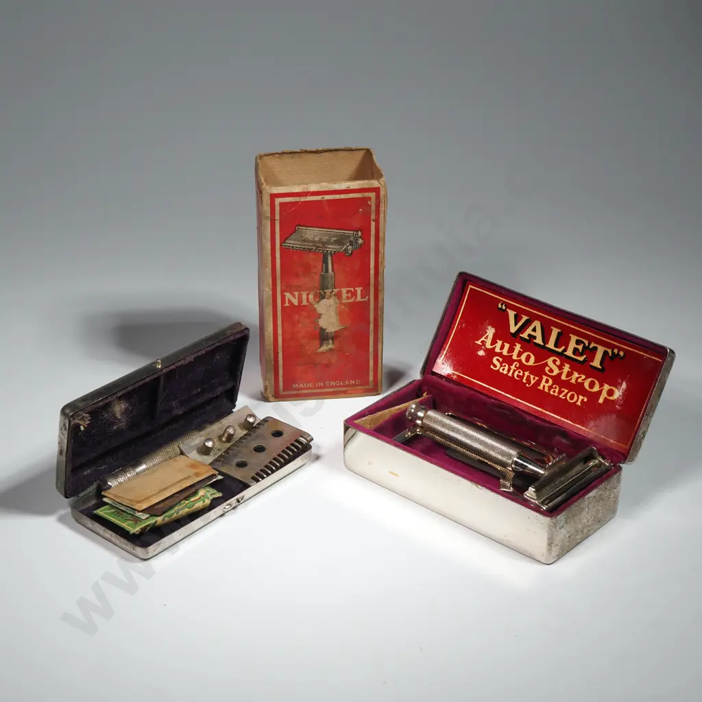 Two Boxed Safety Razors. One 55 "Valet" Auto Strop Safety Razor In Original Packaging Image 1++