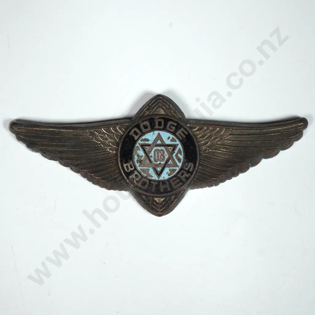 Vintage Dodge Brother Metal Radiator Badge. Marked Image 1++