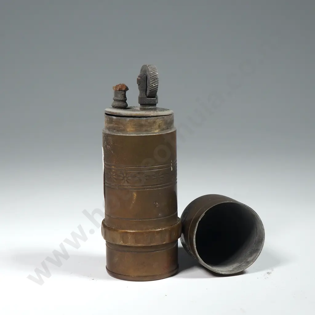 Vintage Brass Lighter In The Form  of A Bullet Shell. Made in France Image 1++