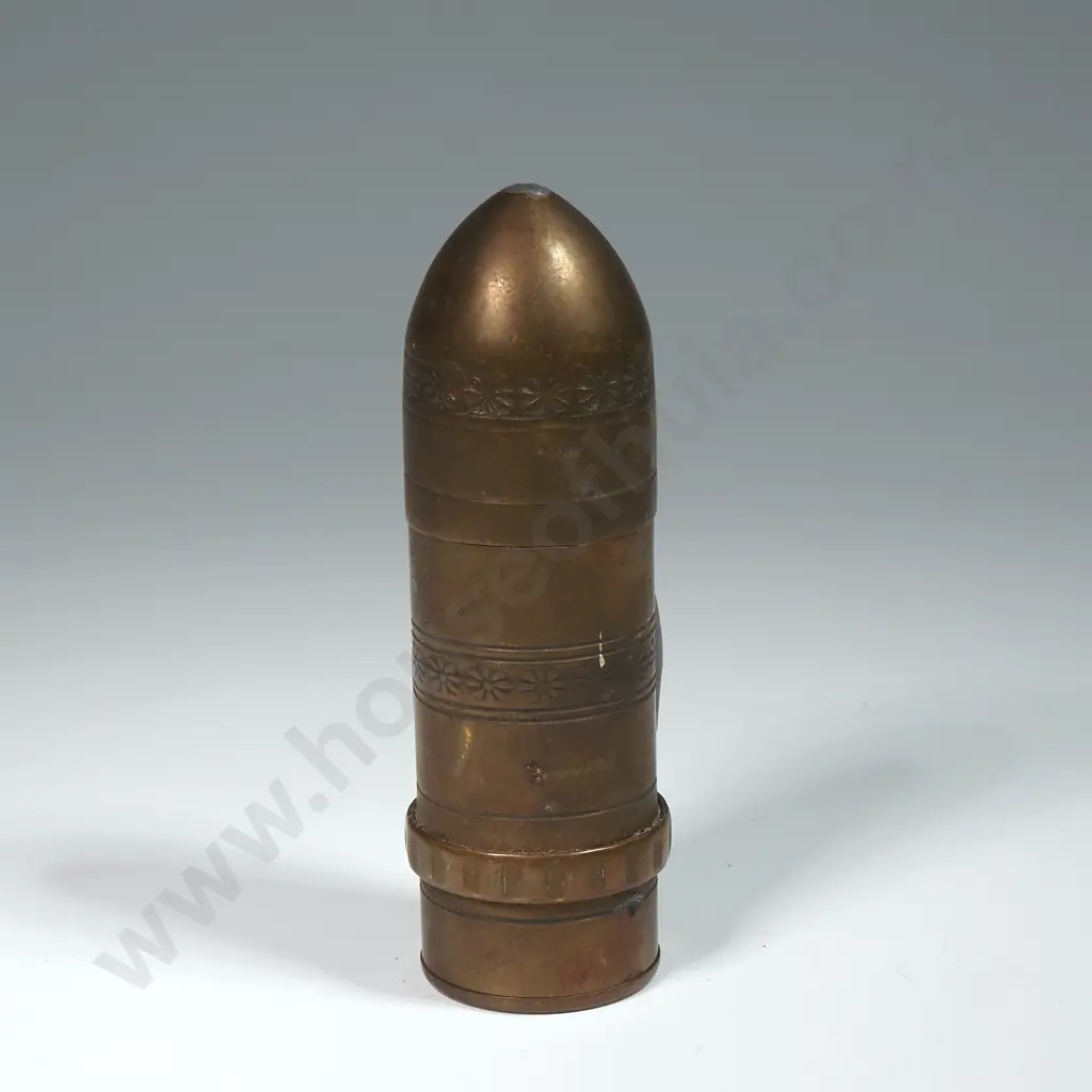 Vintage Brass Lighter In The Form  of A Bullet Shell. Made in France Image 1++