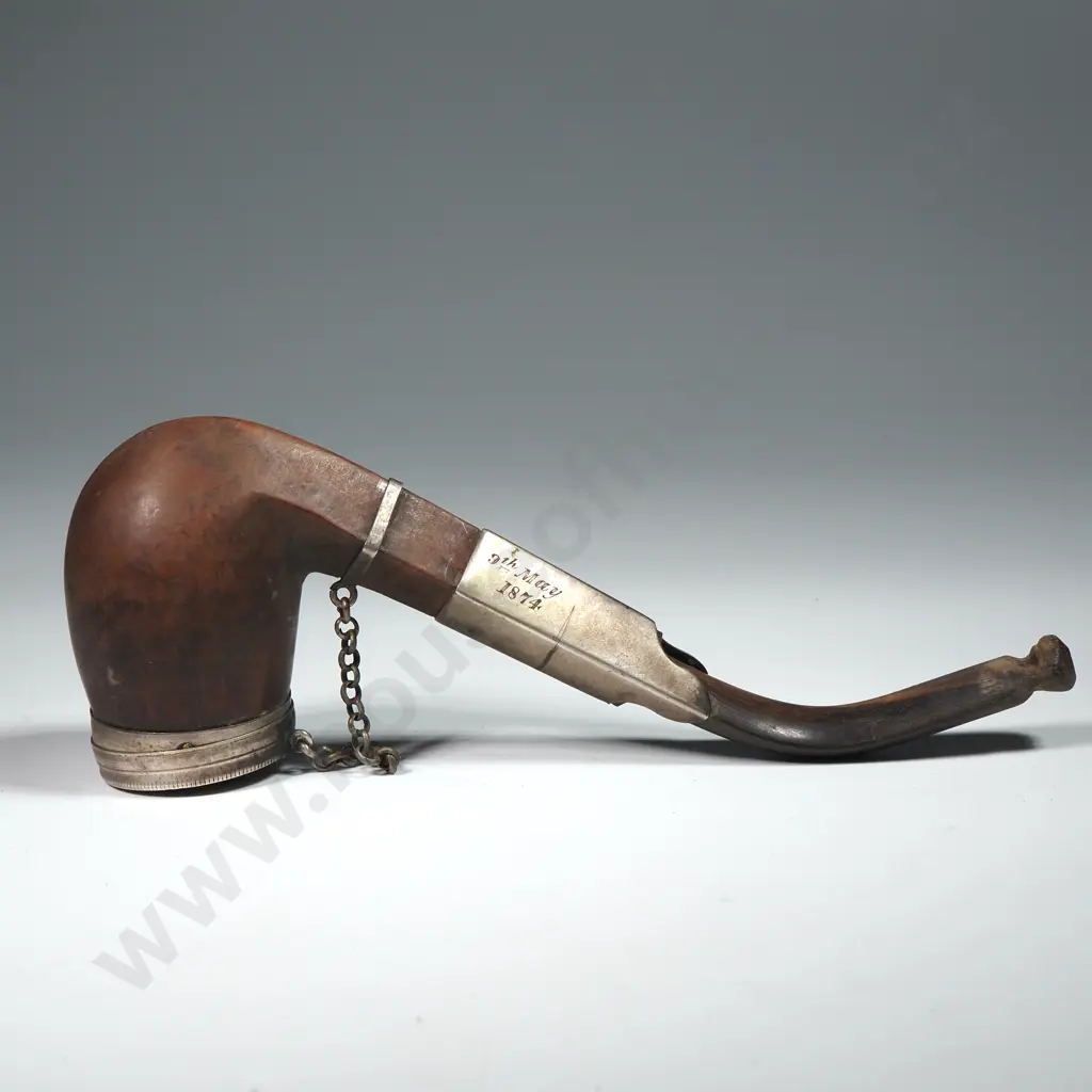 Vintage Hand-Carved Tobacco Pipe In Original Case Image 1++