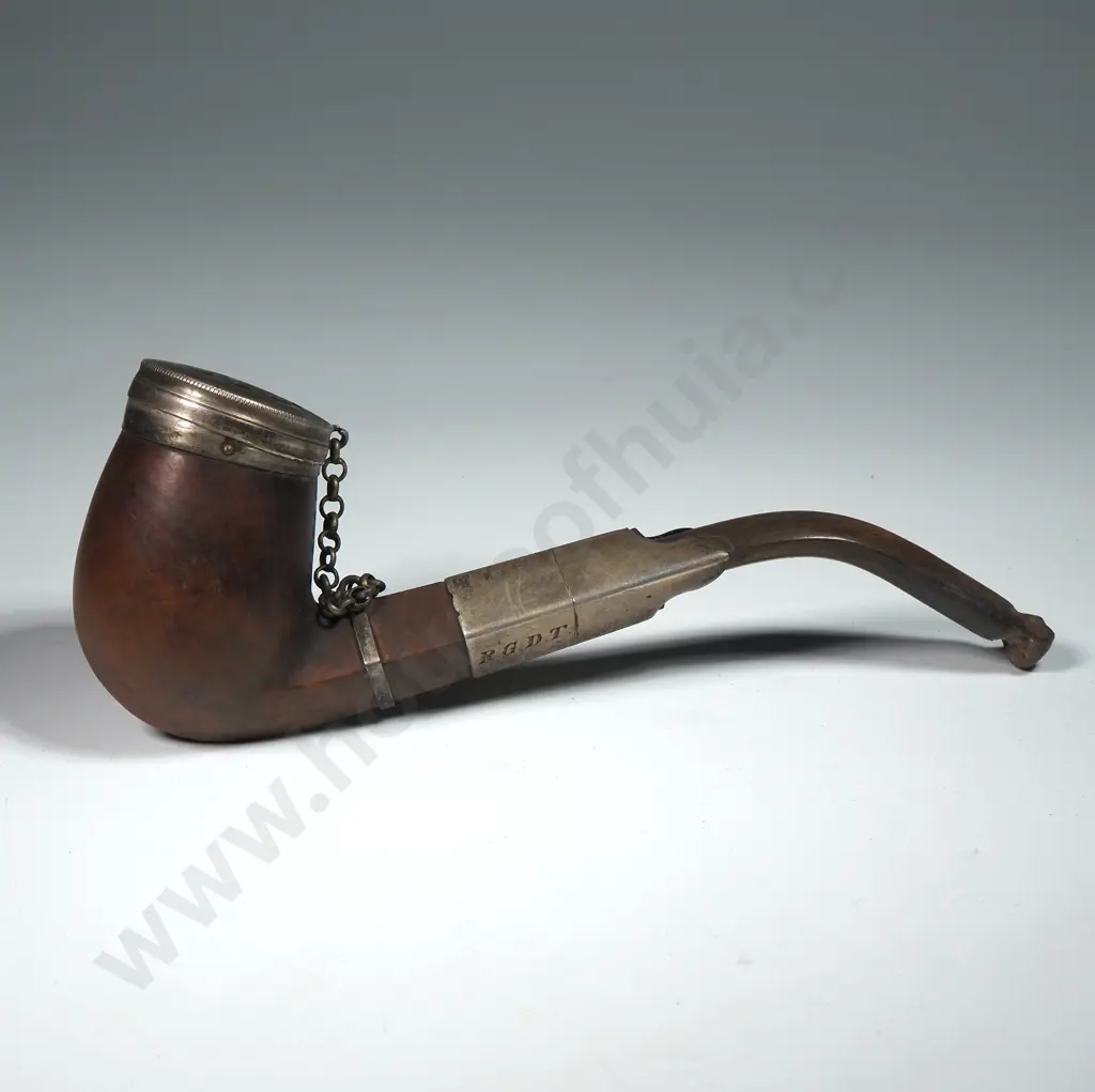 Vintage Hand-Carved Tobacco Pipe In Original Case Image 1++