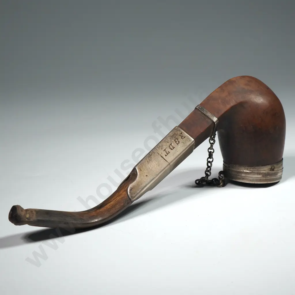 Vintage Hand-Carved Tobacco Pipe In Original Case Image 1++