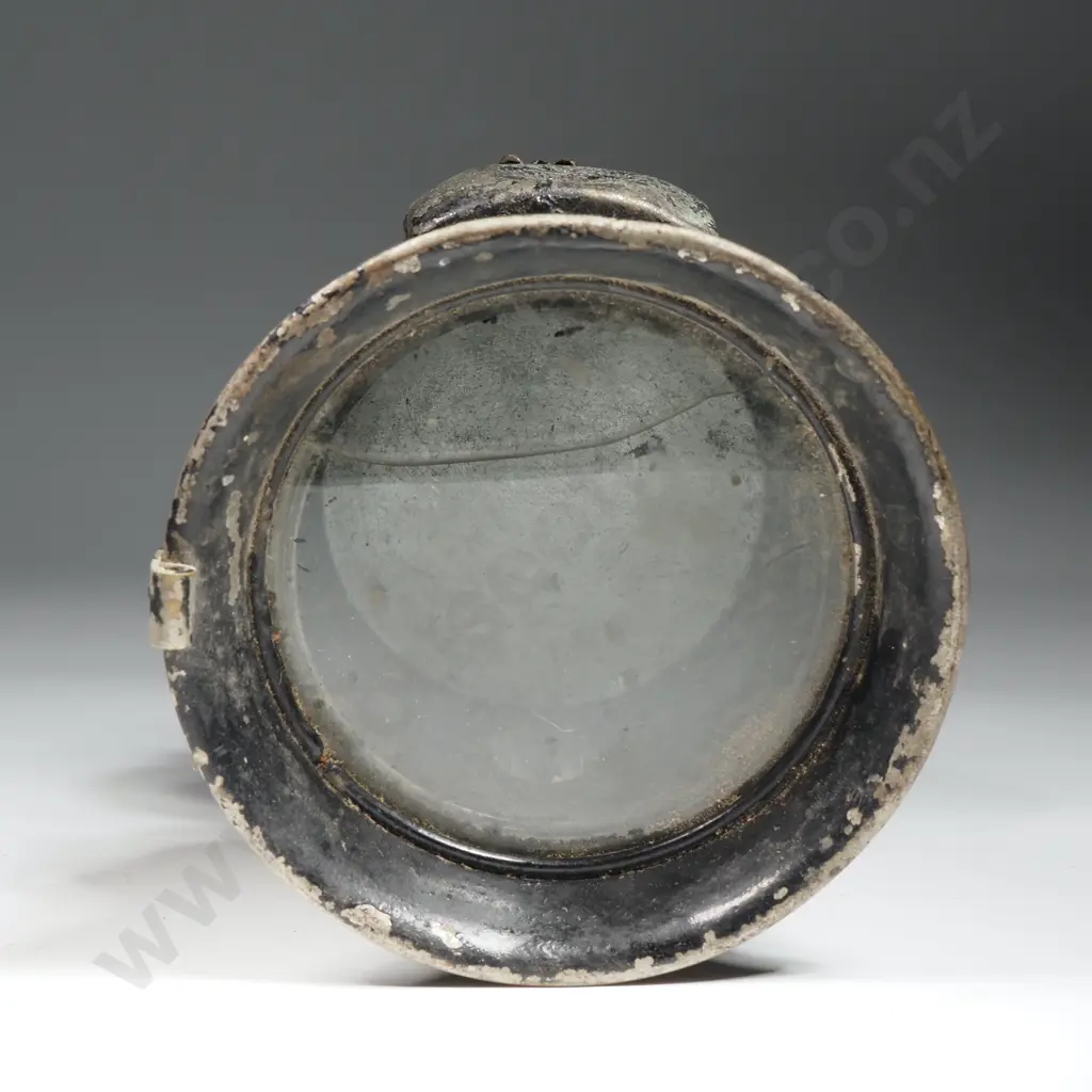 Rare Vintage Miller Regalite Acetylene Bicycle Lamp w Green Side Lights. Glass Cracked Image 1++