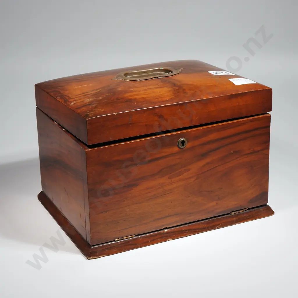 Victorian Walnut Jewellery Box. The Front Opening To Reveal Another Drawer Below Compartmentalized For Jewellery Image 1++