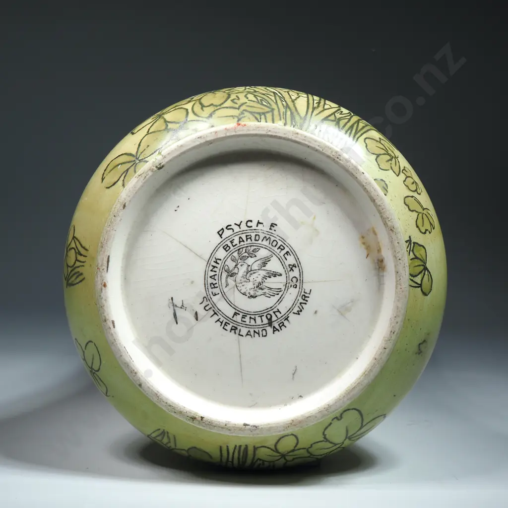 Art Nouveau Faience Vase Produced By Frank Beardmore & Co. As Part Of Their "Sutherland Art Ware" Line Image 1++