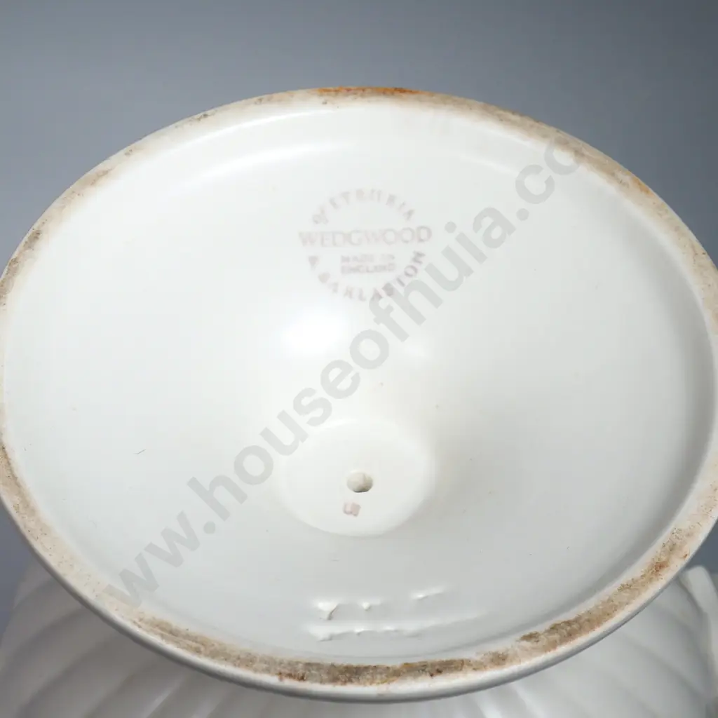 Vintage English Wedgwood Pottery White Urn Image 1++