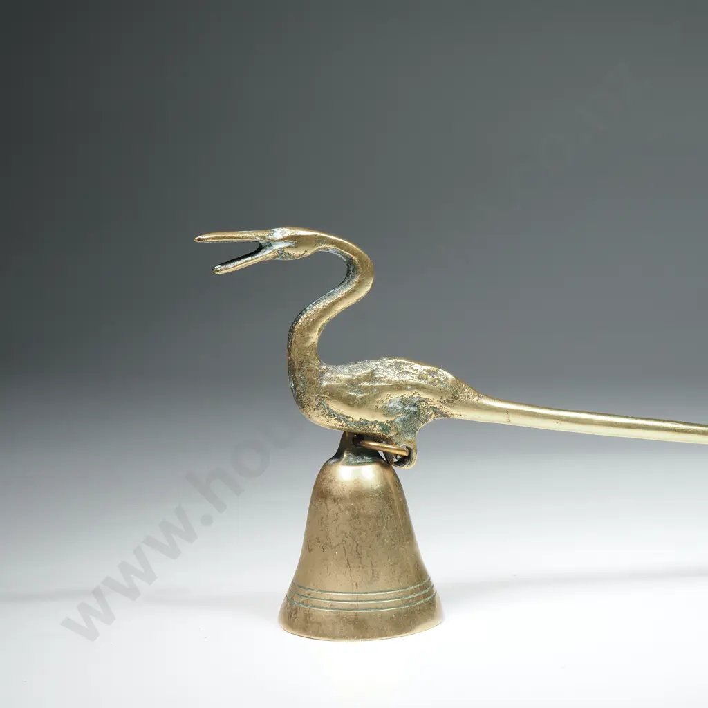 Brass Candlesnuffer With Applied Stork Decoration  Image 1++