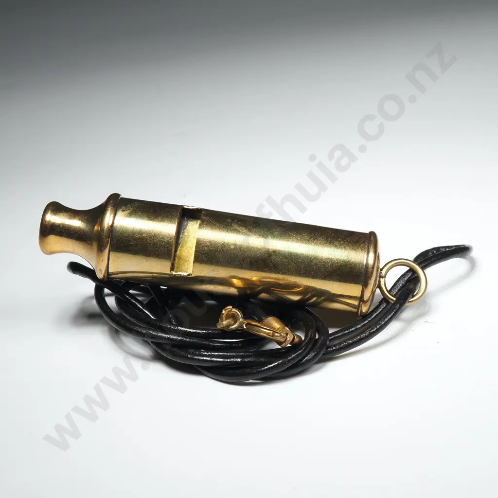 Brass Whistle on Cord Image 1++