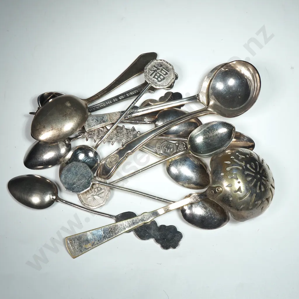 Assorted S/P Spoons & Unmarked Chinese Spoons Image 1++