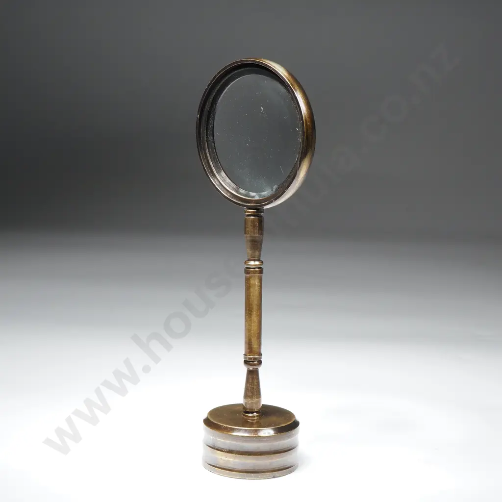 Brass Standing Magnifying Glass Image 1++
