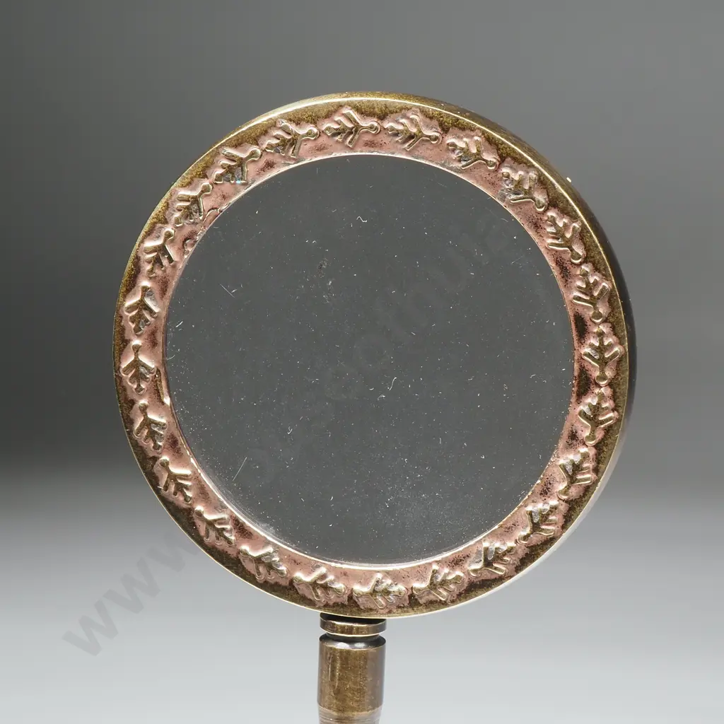 Brass Standing Magnifying Glass Image 1++