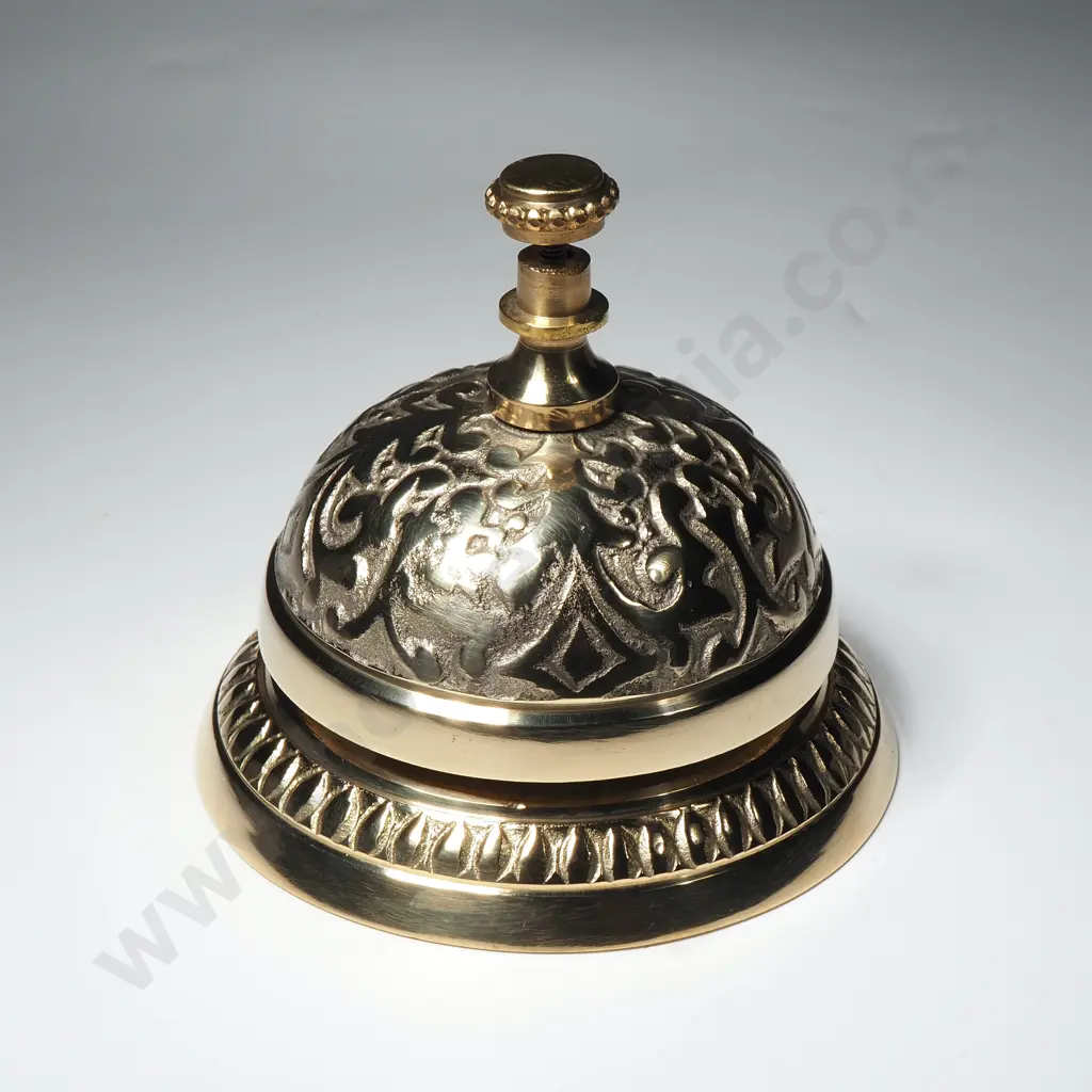 Brass Engraved Desk Bell Image 1++
