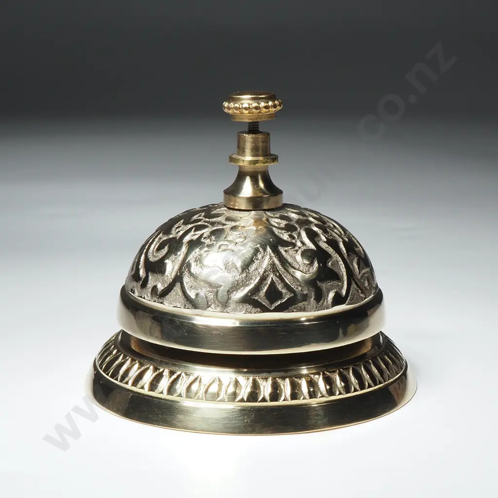 Brass Engraved Desk Bell Image 1++