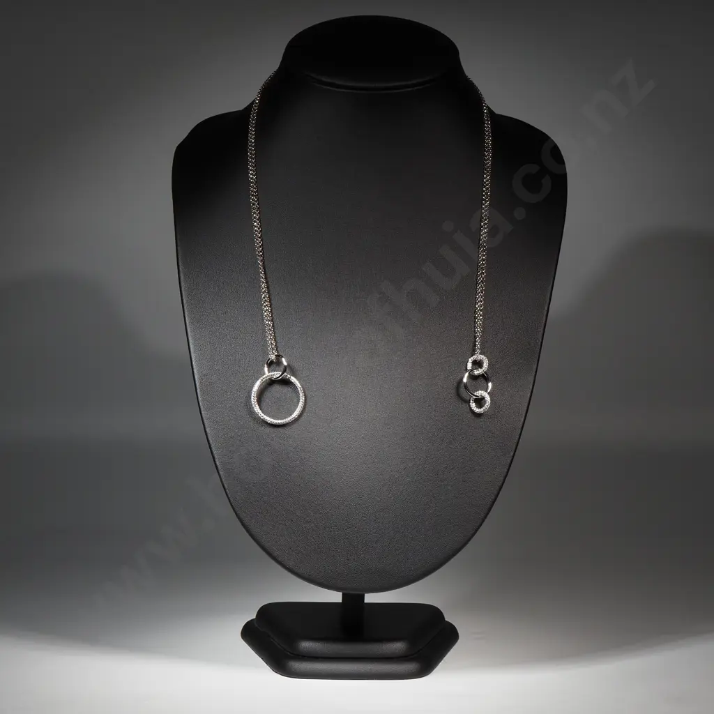 Cased Double Swarovski Necklace - 440mm Image 1++