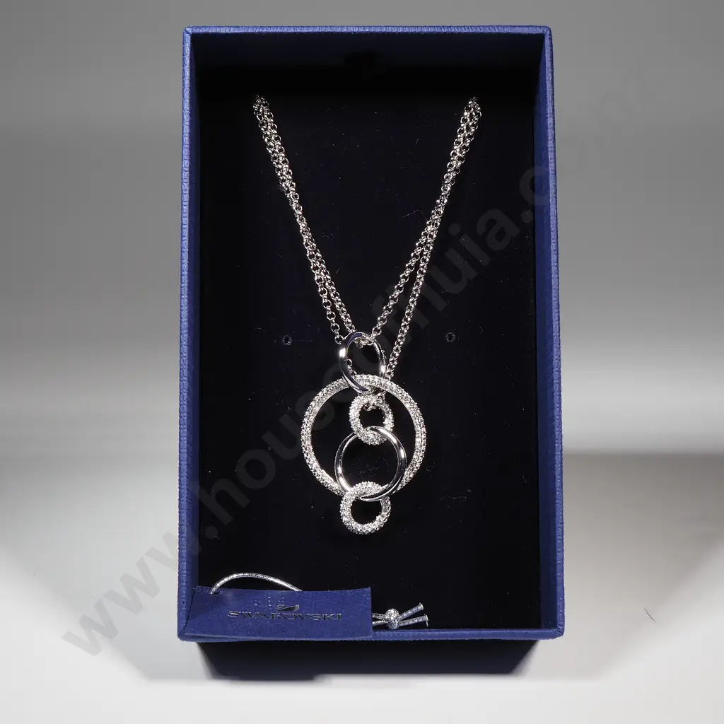 Cased Double Swarovski Necklace - 440mm Image 1++