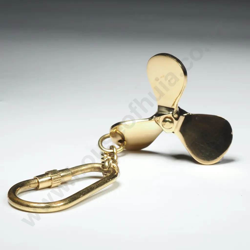 Brass Propeller Keyring Image 1++