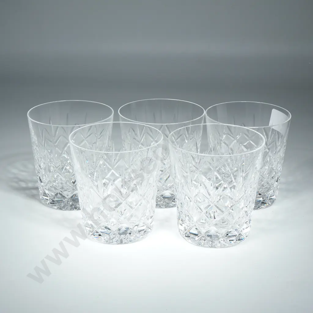 Five Crystal Whisky Glasses Image 1++