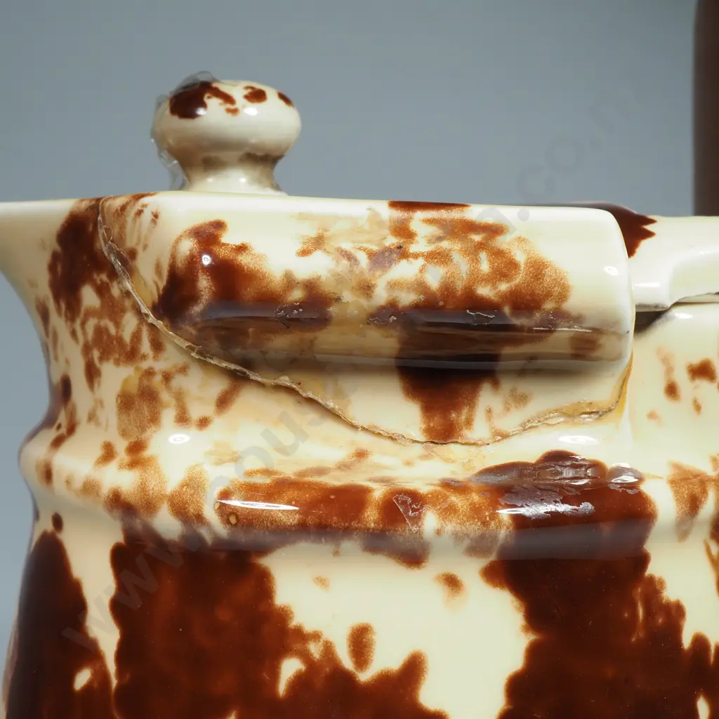 Vintage Splatterware Electric Jug. Marked w Patent No.to Base & An Erven Lucas Bols Amsterdam Stoneware Bottle. Both A/F Image 1++