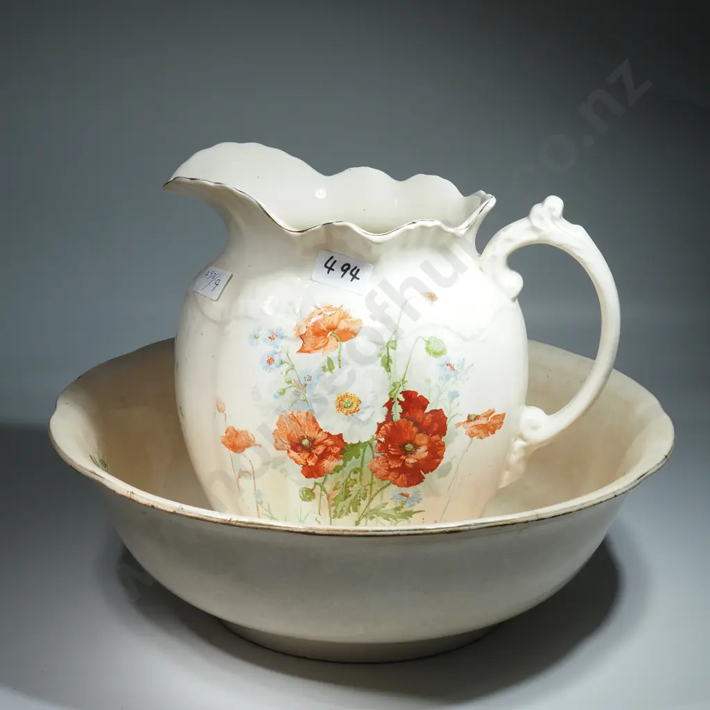 Antique Jug & Bowl Set - Wear Evident Image 1++