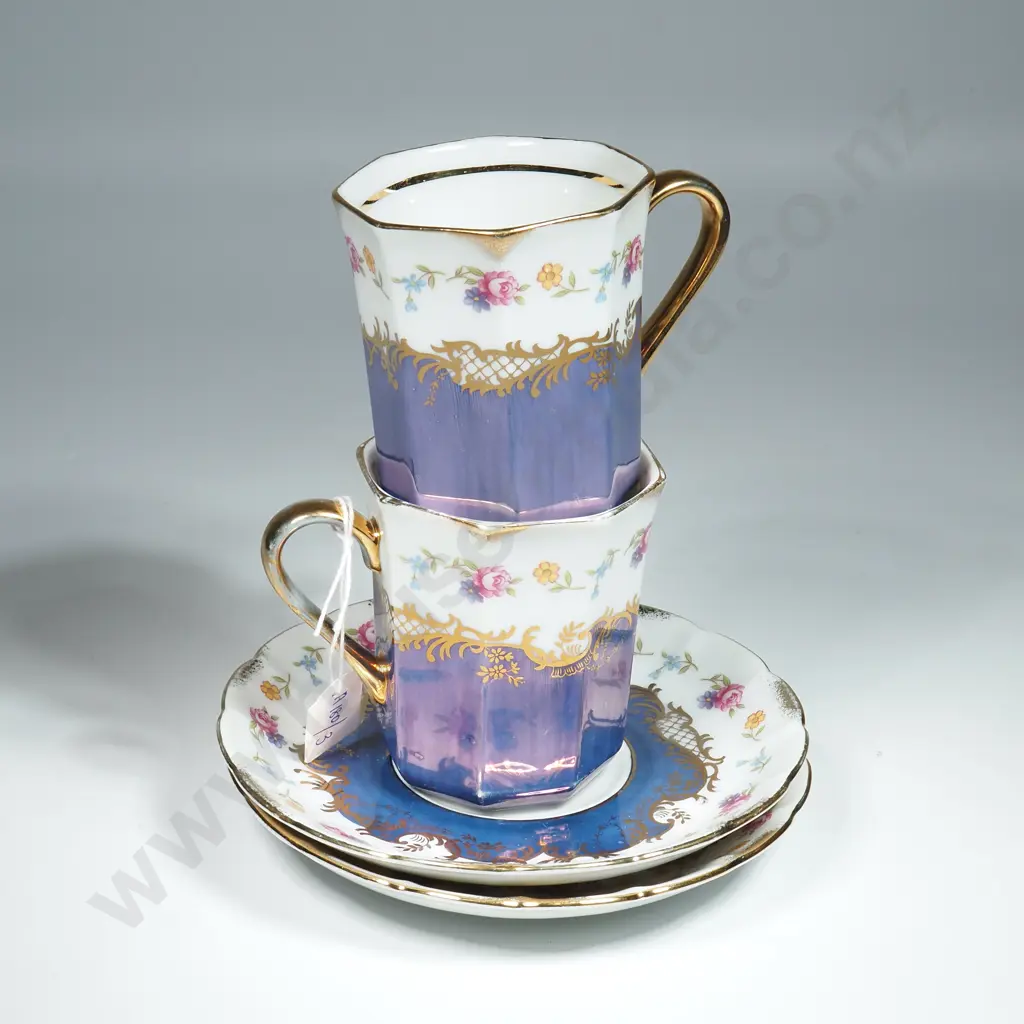 Pair Of Ohashi China Cups & Saucers Image 1++